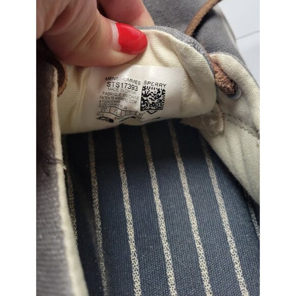 Sperry Men's Striper II Cvo Sneaker, Grey, 8.5 Boat Shoes Casual Travel Beach - Picture 6 of 6